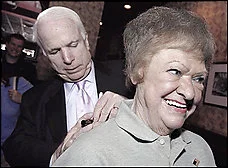 John McCain in Manchester, Waiting for His Bus to Come in