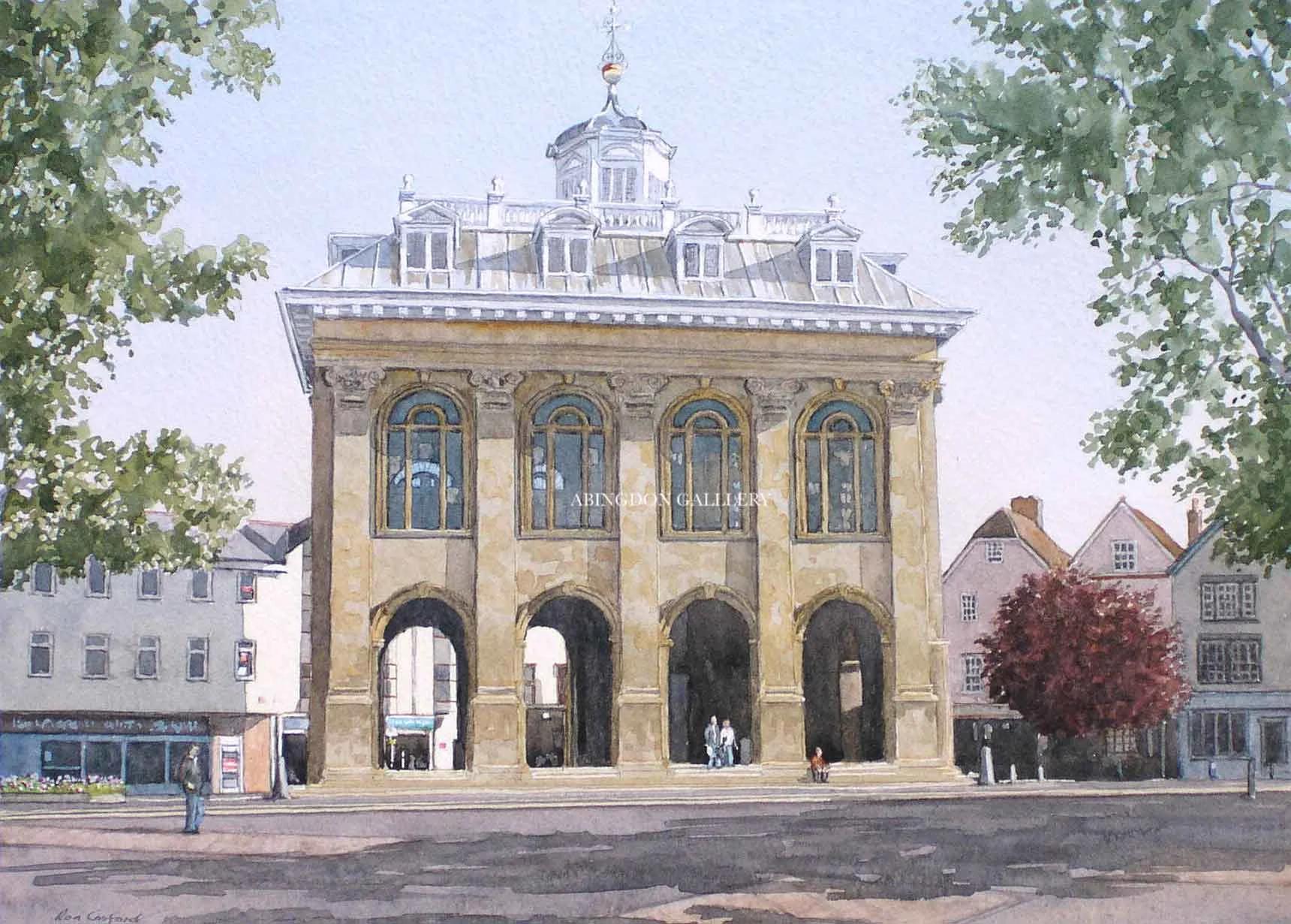 Ron Cosford watercolours limited edition print county hall abingdon gallery