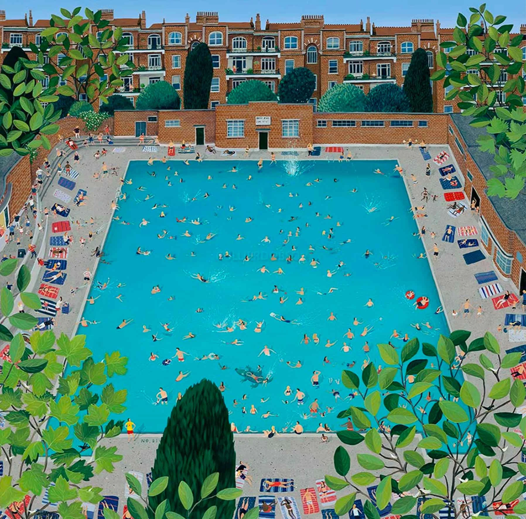 Jenni Murphy limited edition print The Lido Abingdon Gallery