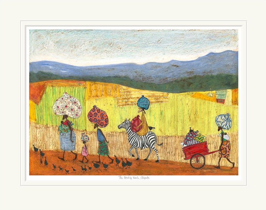 Sam Toft Limited Edition Art - The Weekly Wash Africa , at abingdon gallery