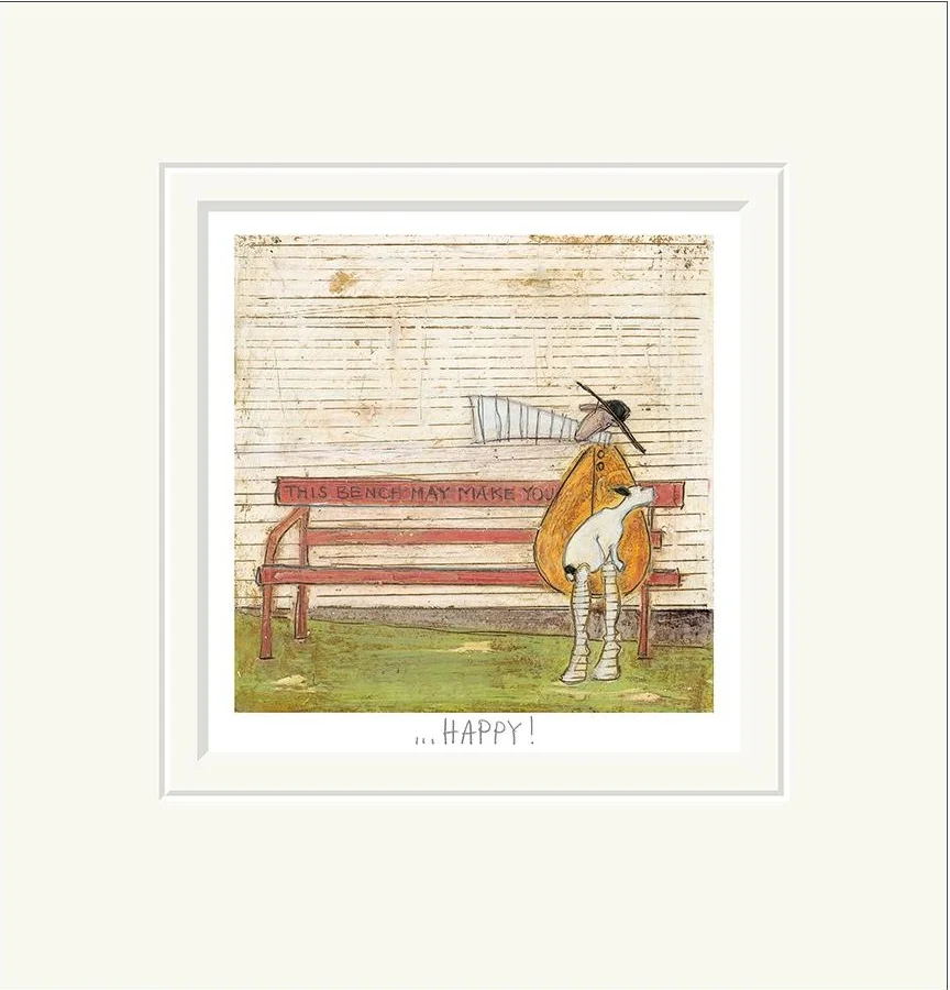 abingdon gallery sam toft limited edition print bench may make happy
