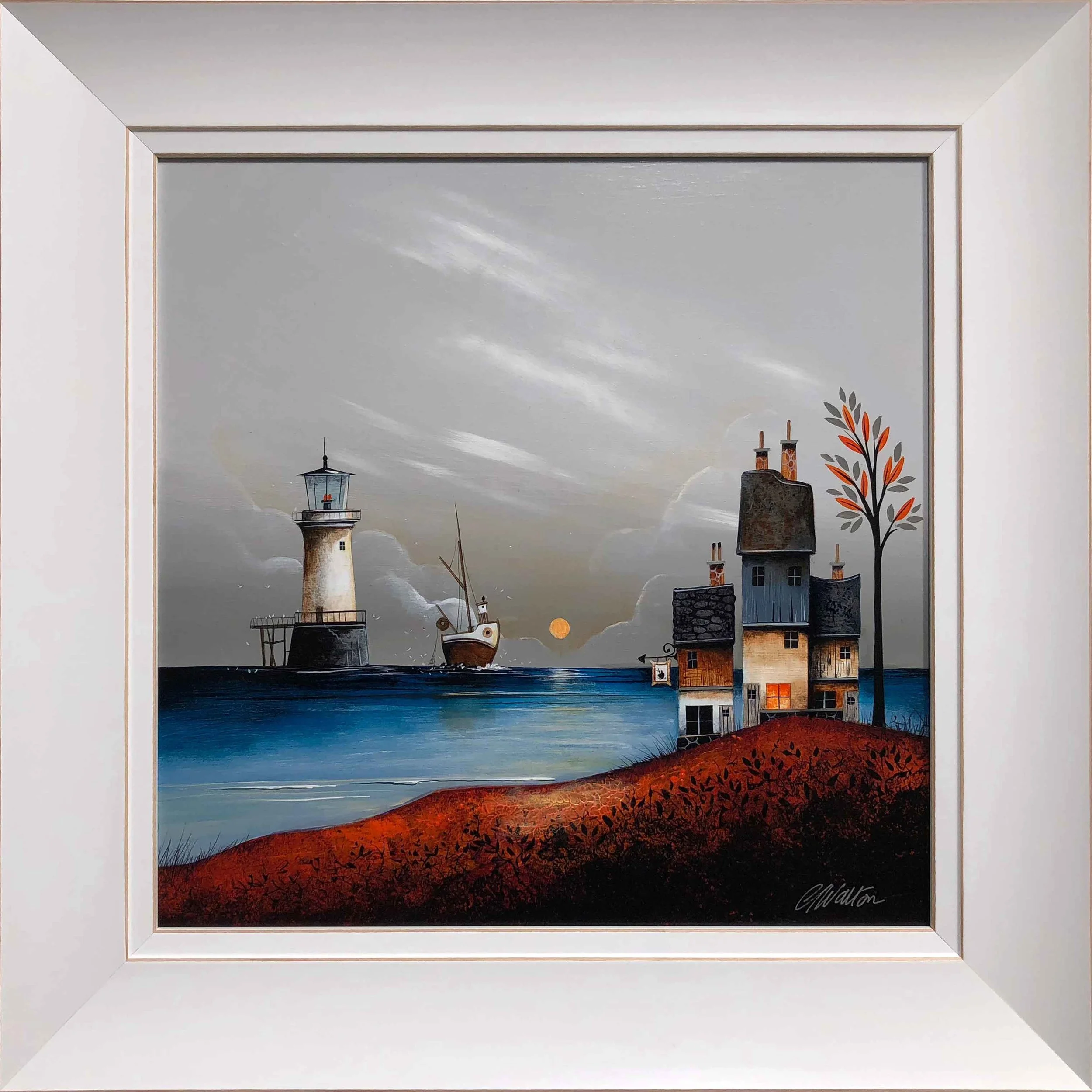 Gary Walton original painting sailing home at abingdon gallery