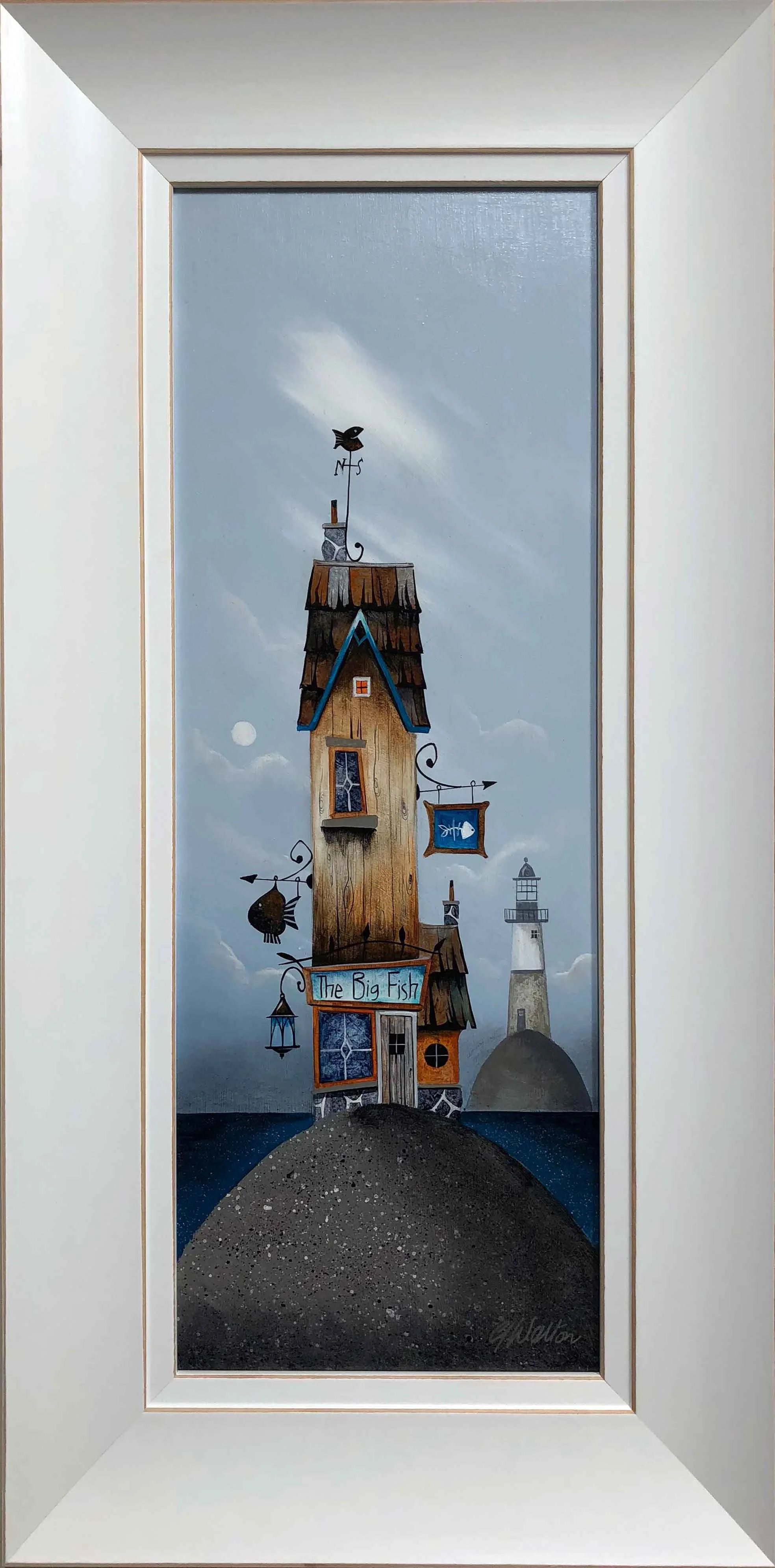 Gary Walton original painting the big fish at abingdon gallery