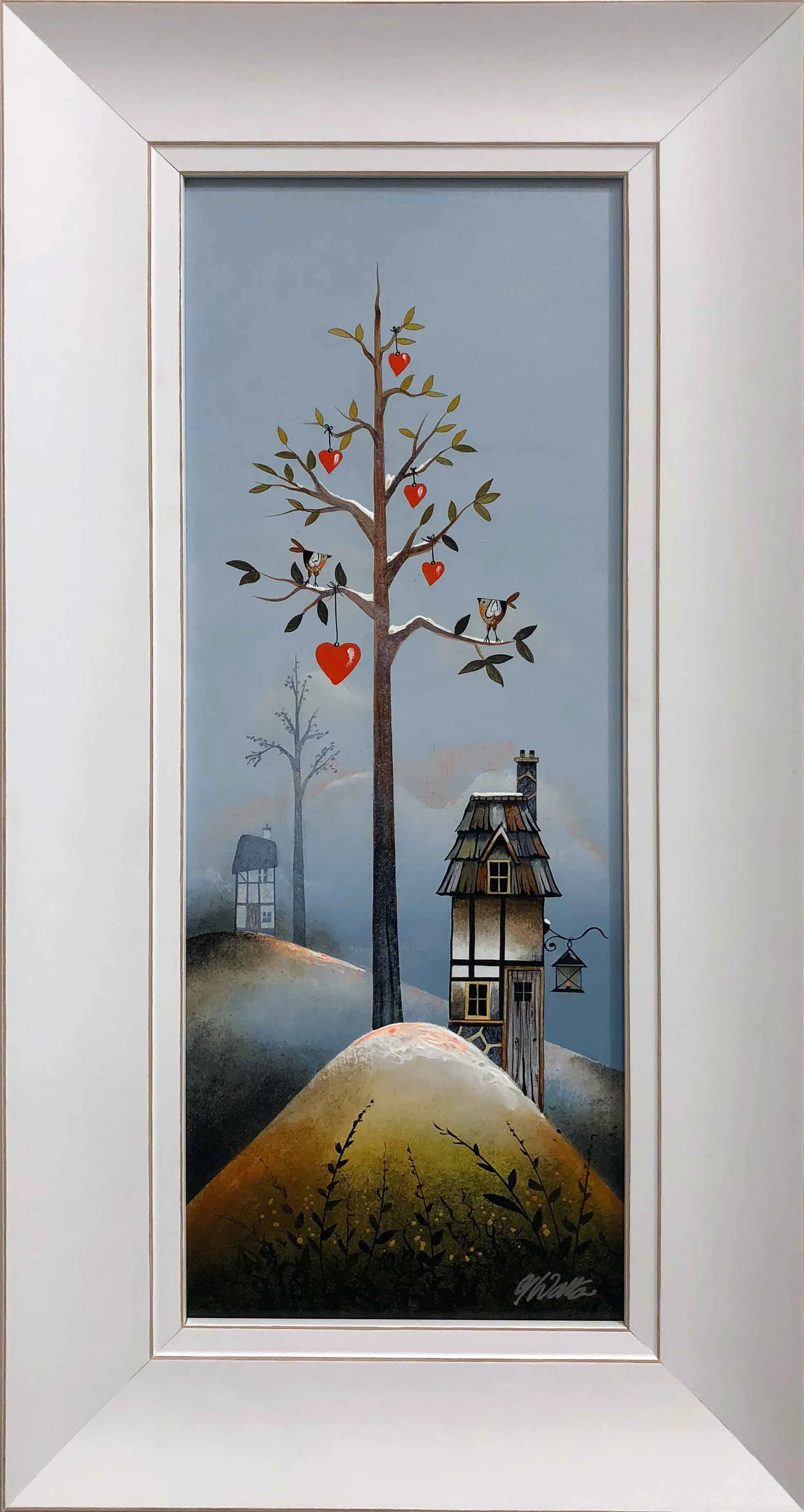 Gary walton original painting luv birds abingdon gallery
