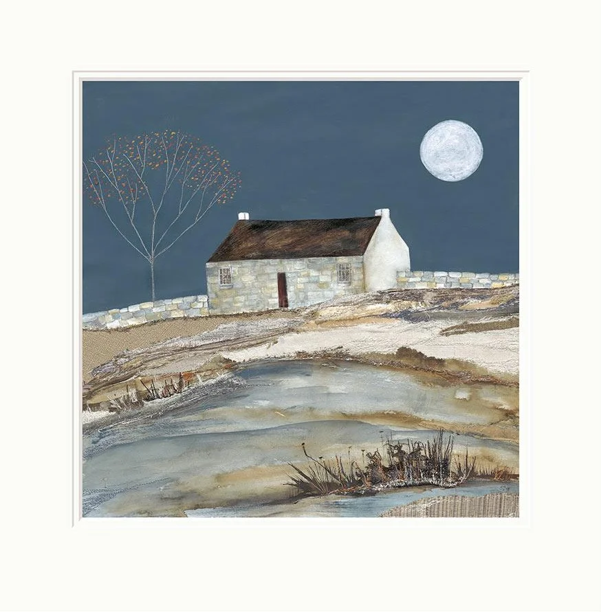 louise o'hara abingdon gallery limited edition print frosty moon