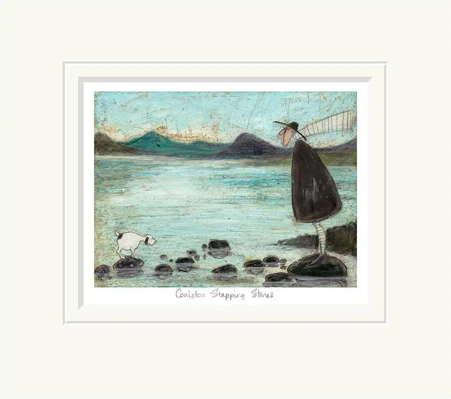 abingdon gifts gallery limited edition print sam toft coniston stepping stones