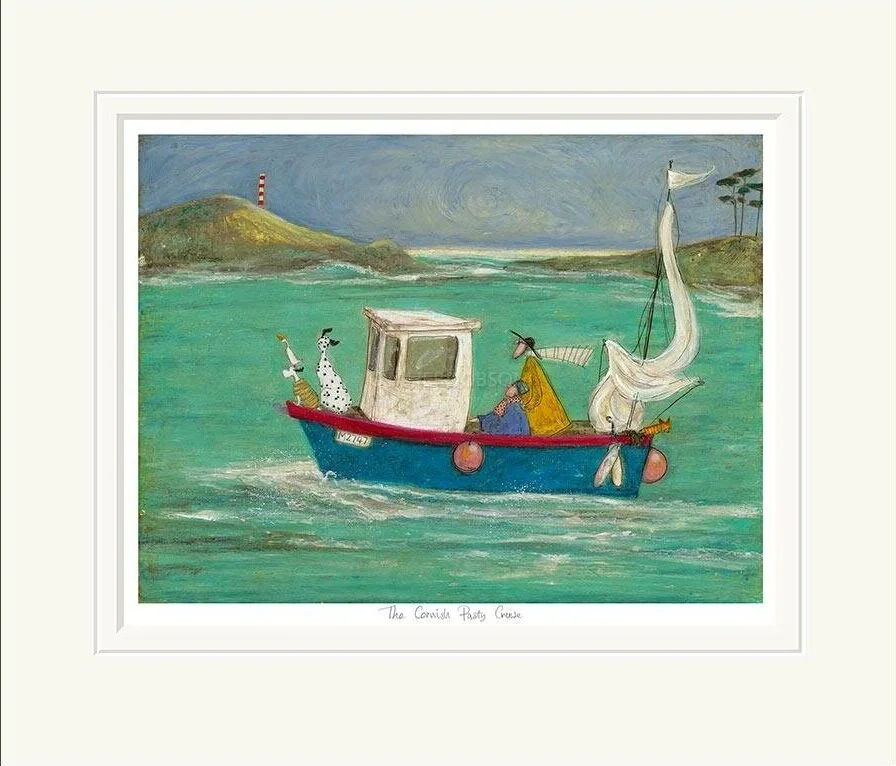 sam toft abingdon gifts gallery limited edition print cornish pasty cruise