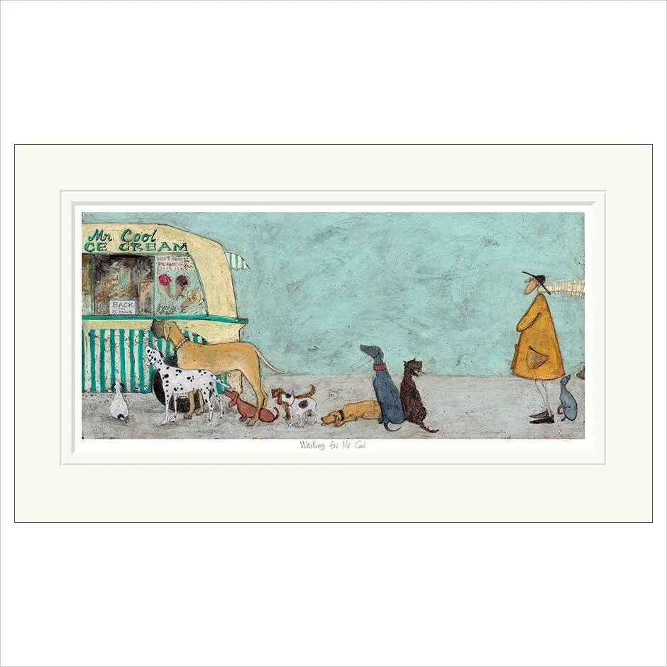 Sam Toft waiting for mr cool limited edition print mounted