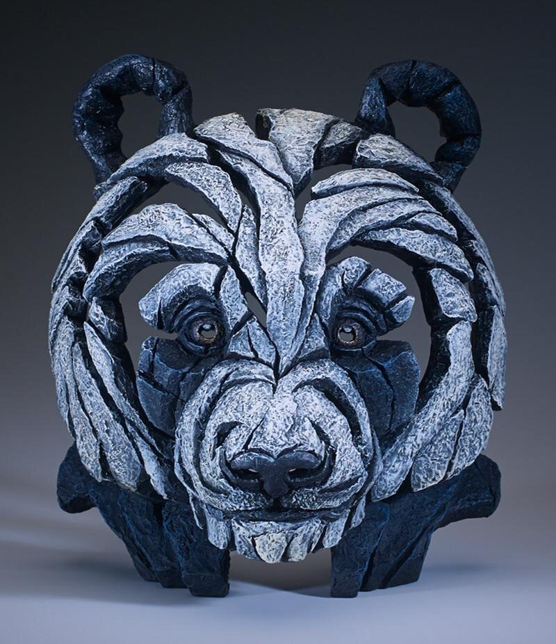 Panda Bust Edge Sculpture 3