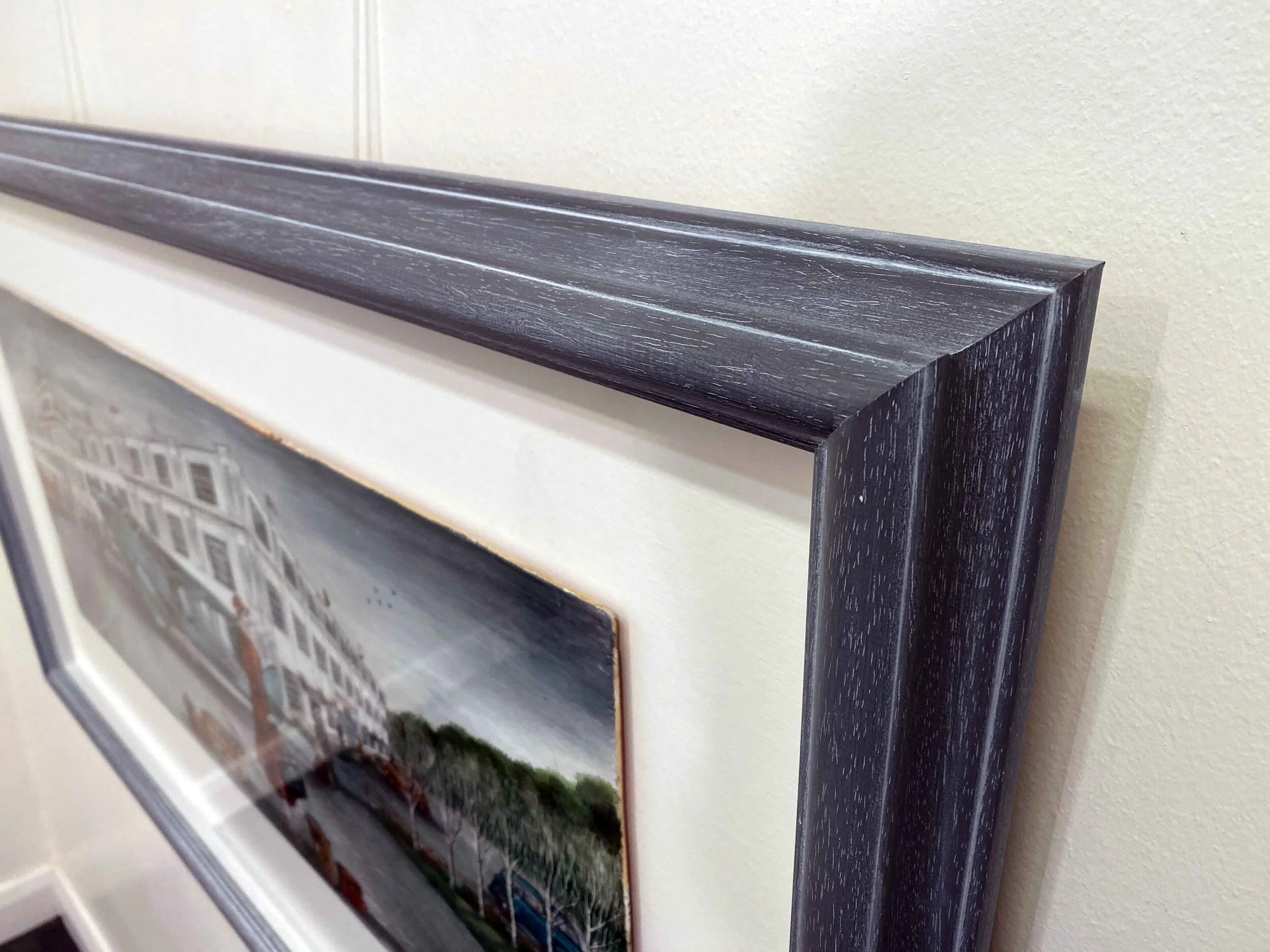 Bon Voyage original painting Joe Ramm plane  frame detail