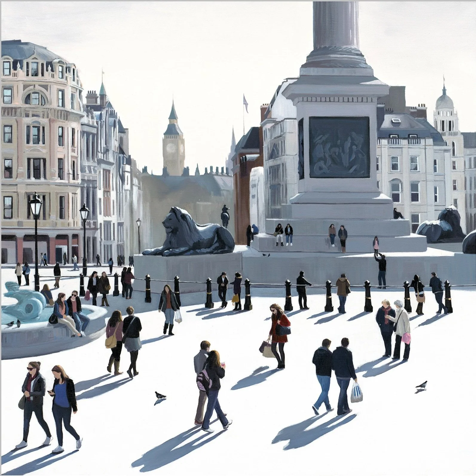 Jo Quigley trafalgar square limited edition print abingdon gallery