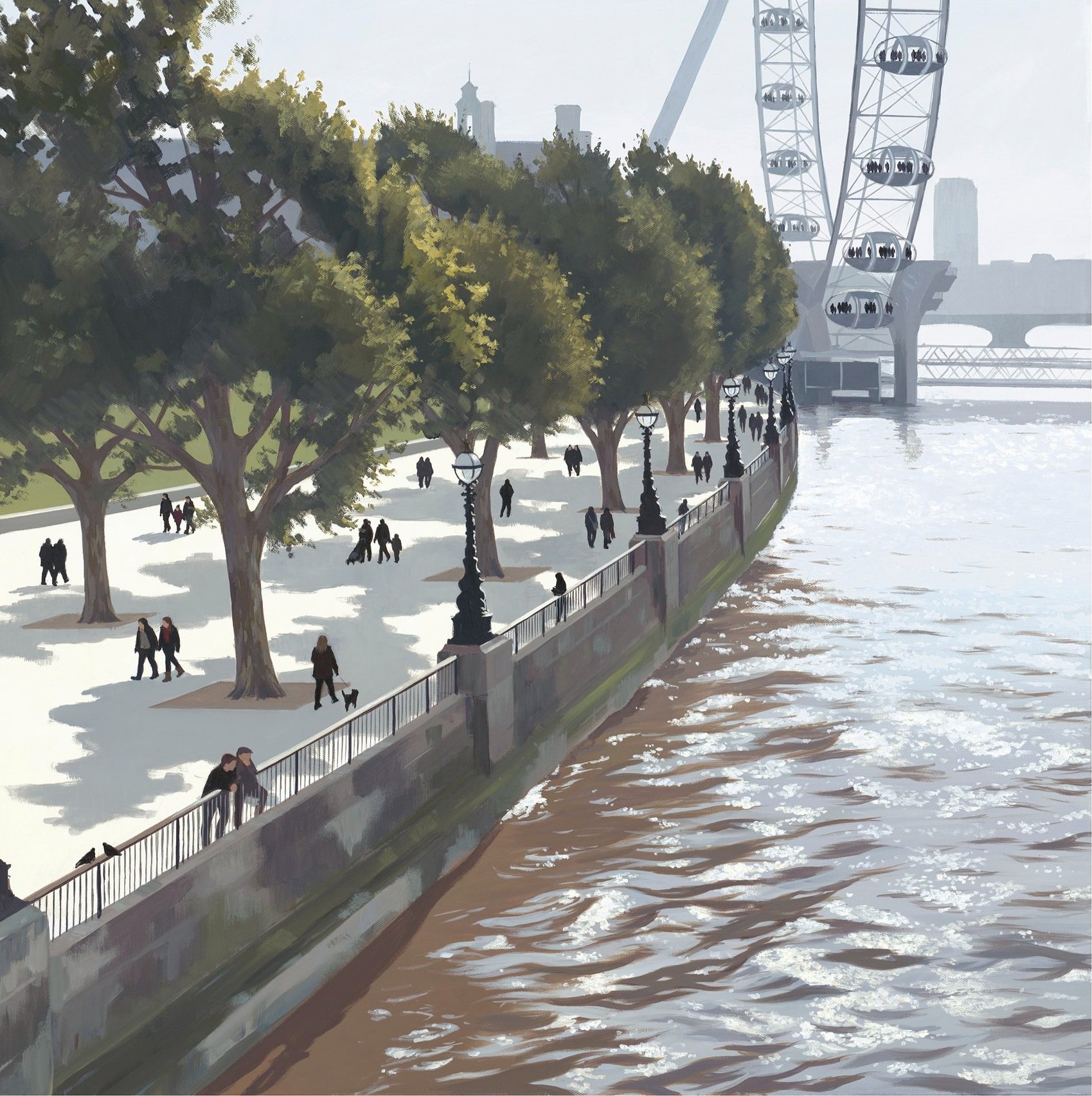 jo quigley south bank spring limited edition print abingdon gallery