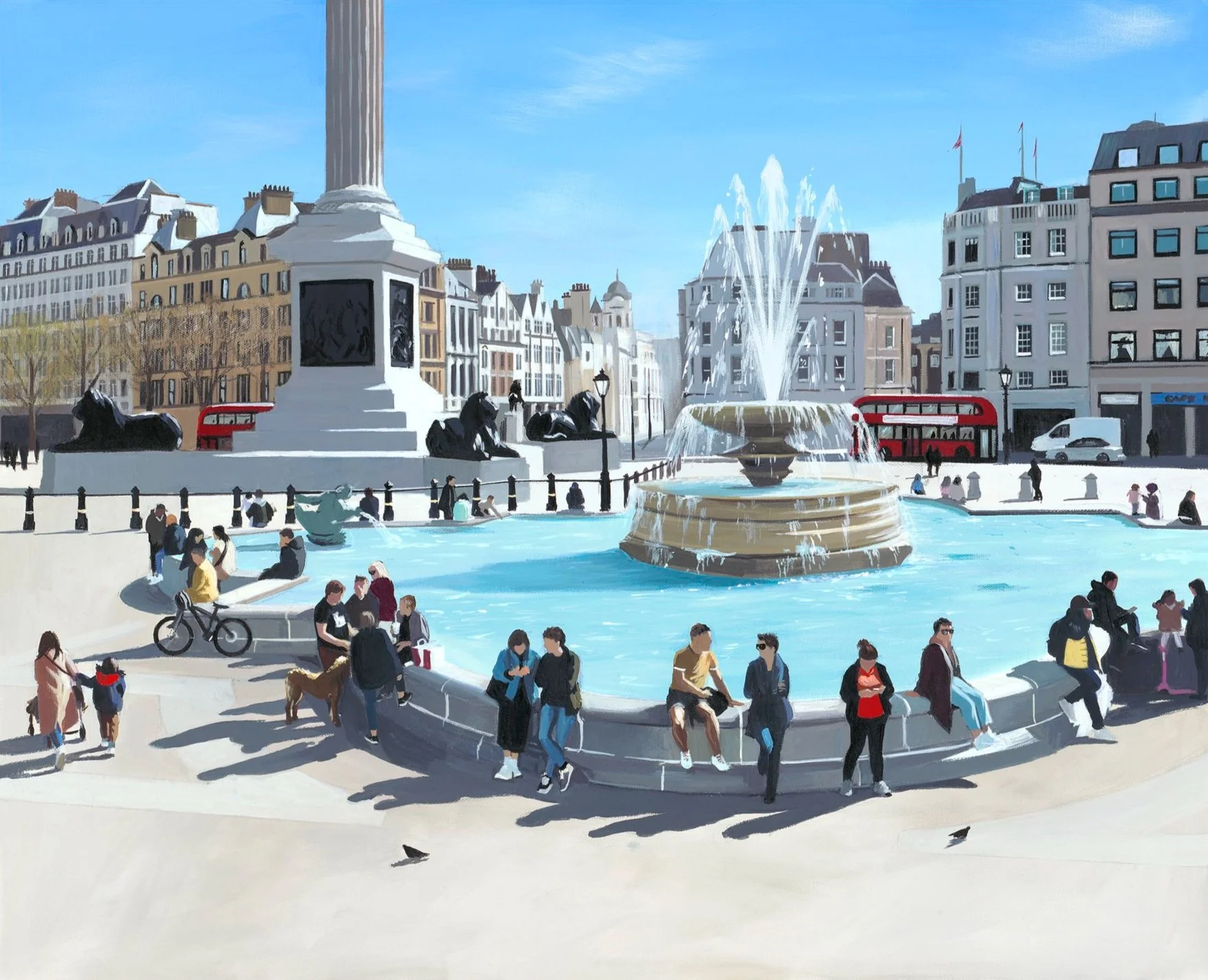 jo quigley trafalgar square II limited edition print abingdon gallery