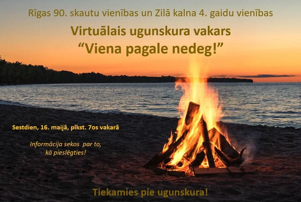 Gaidu & skautu virtuālais ugunskurs // Scout & Guide Virtual Bonfire