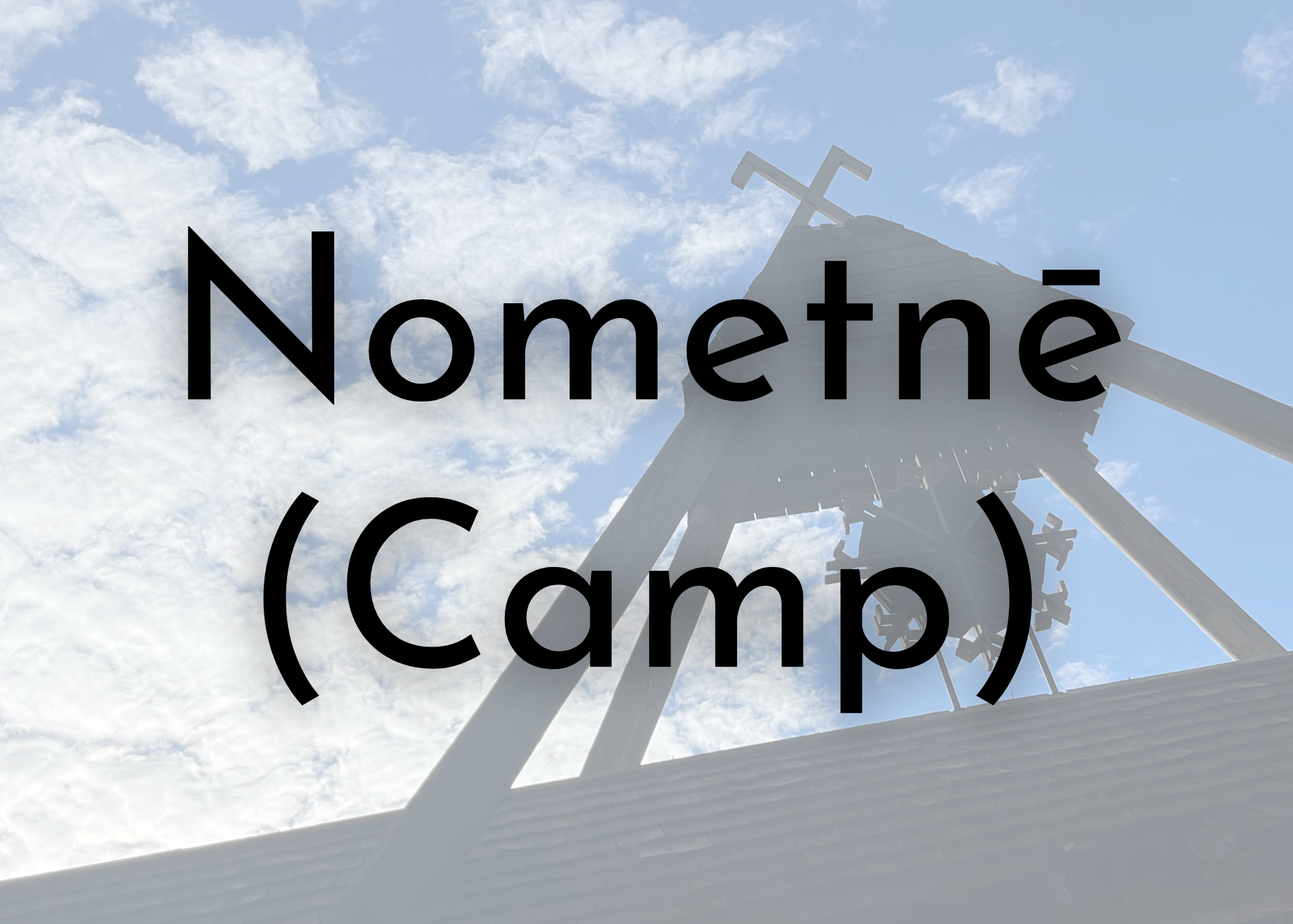 Katskiļu Nometnē, Svētnīcā dievkalpojums // Church camp, Church services, māc. Saivars