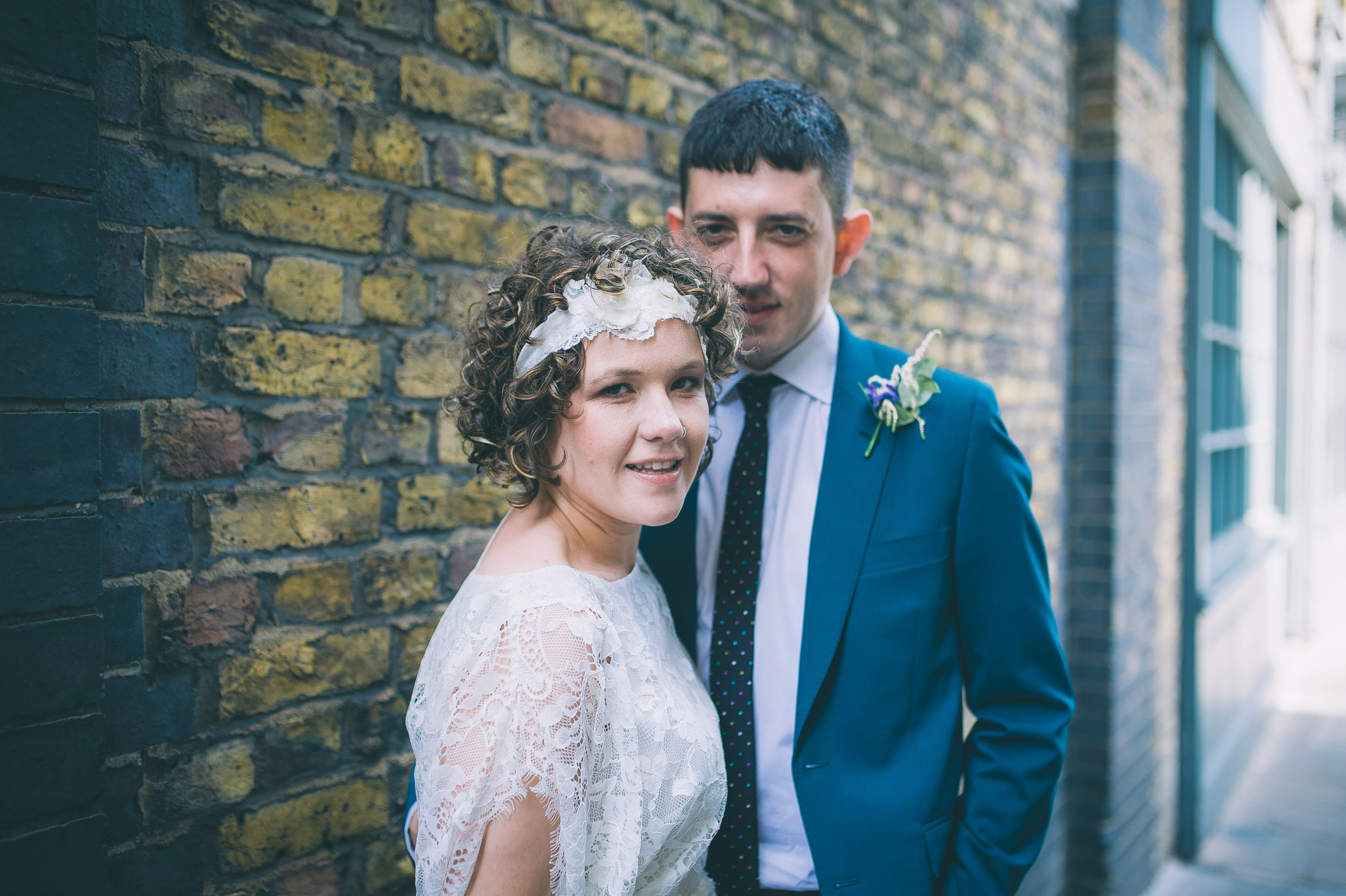 London wedding bride and groom