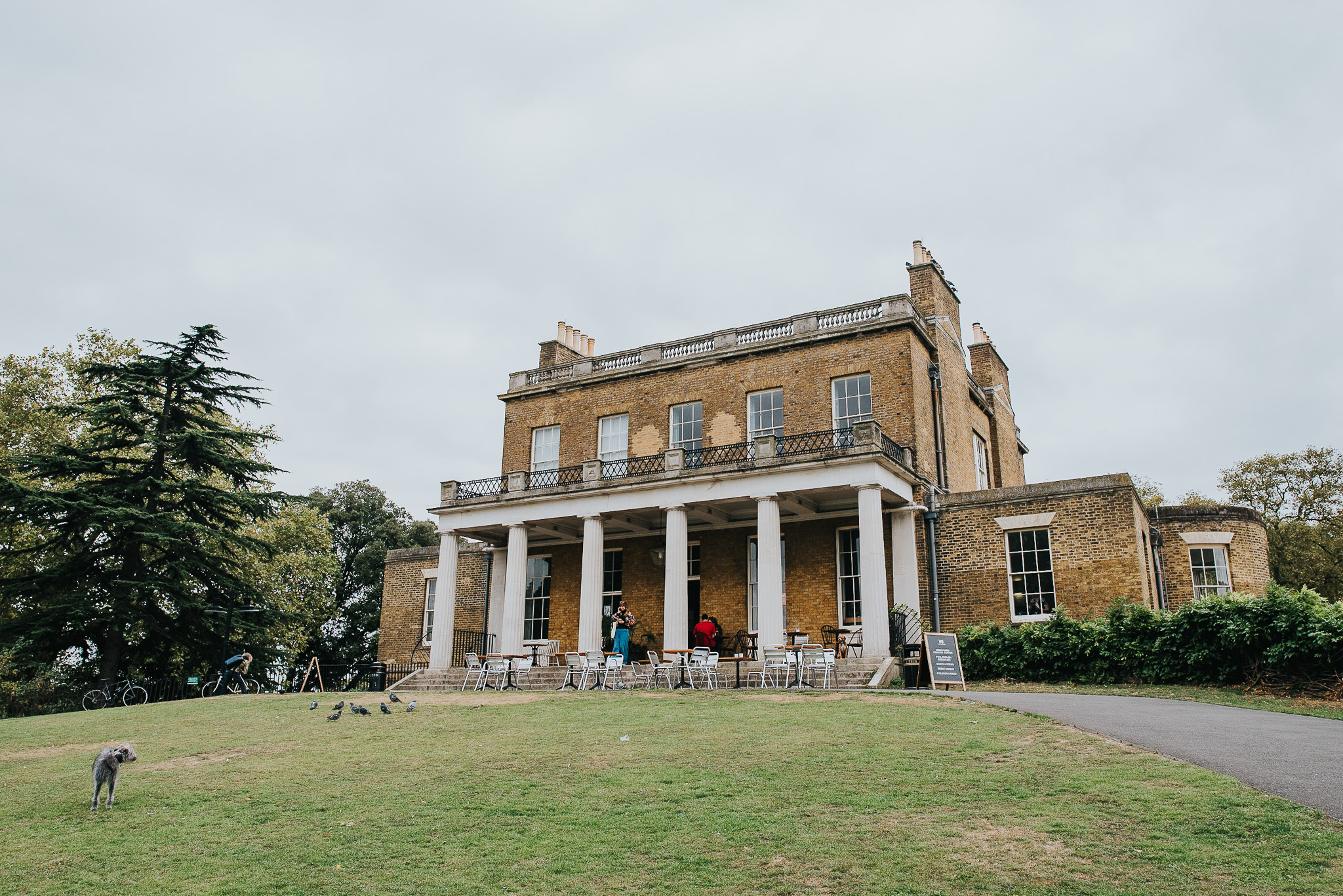 Exterior of Clissold House London during wedding