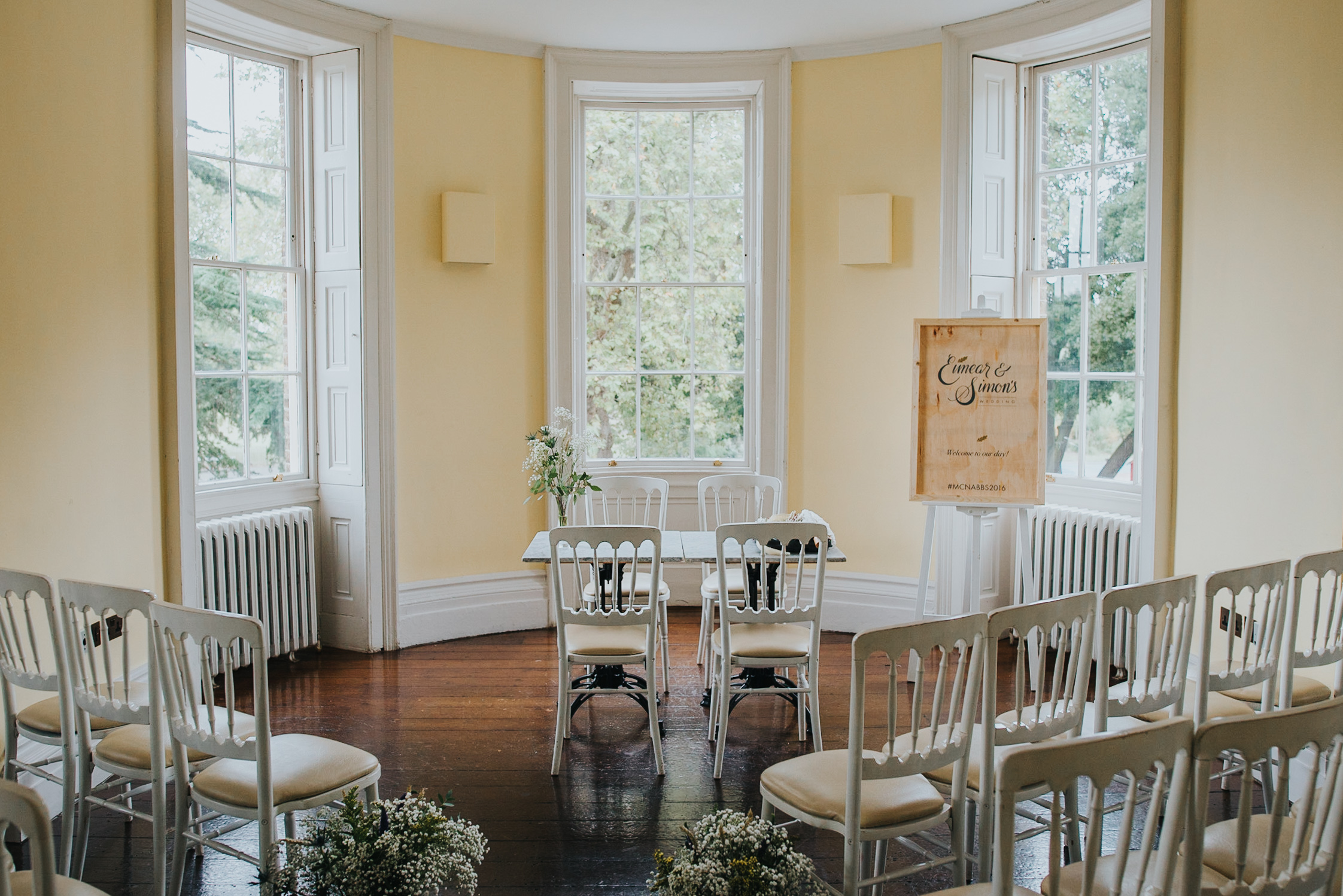 Interior of Clissold House London wedding ceremony room