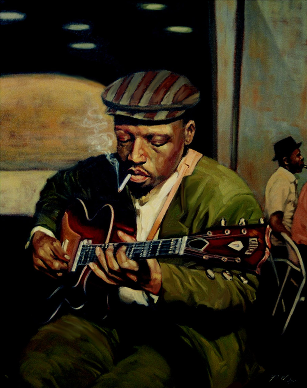 Sideman, oil on canvas, 30 x 24 in.