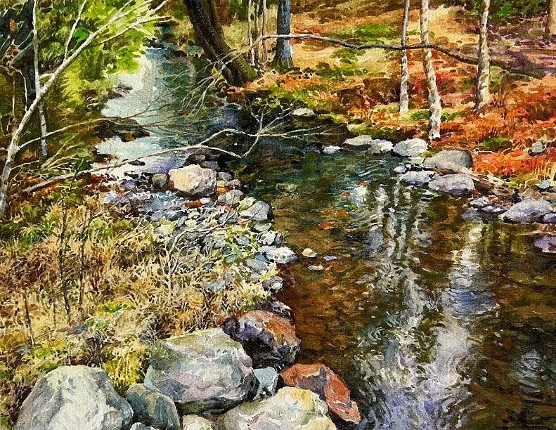 November Stream, watercolor on paper, 11 x 14 in. (Copy)