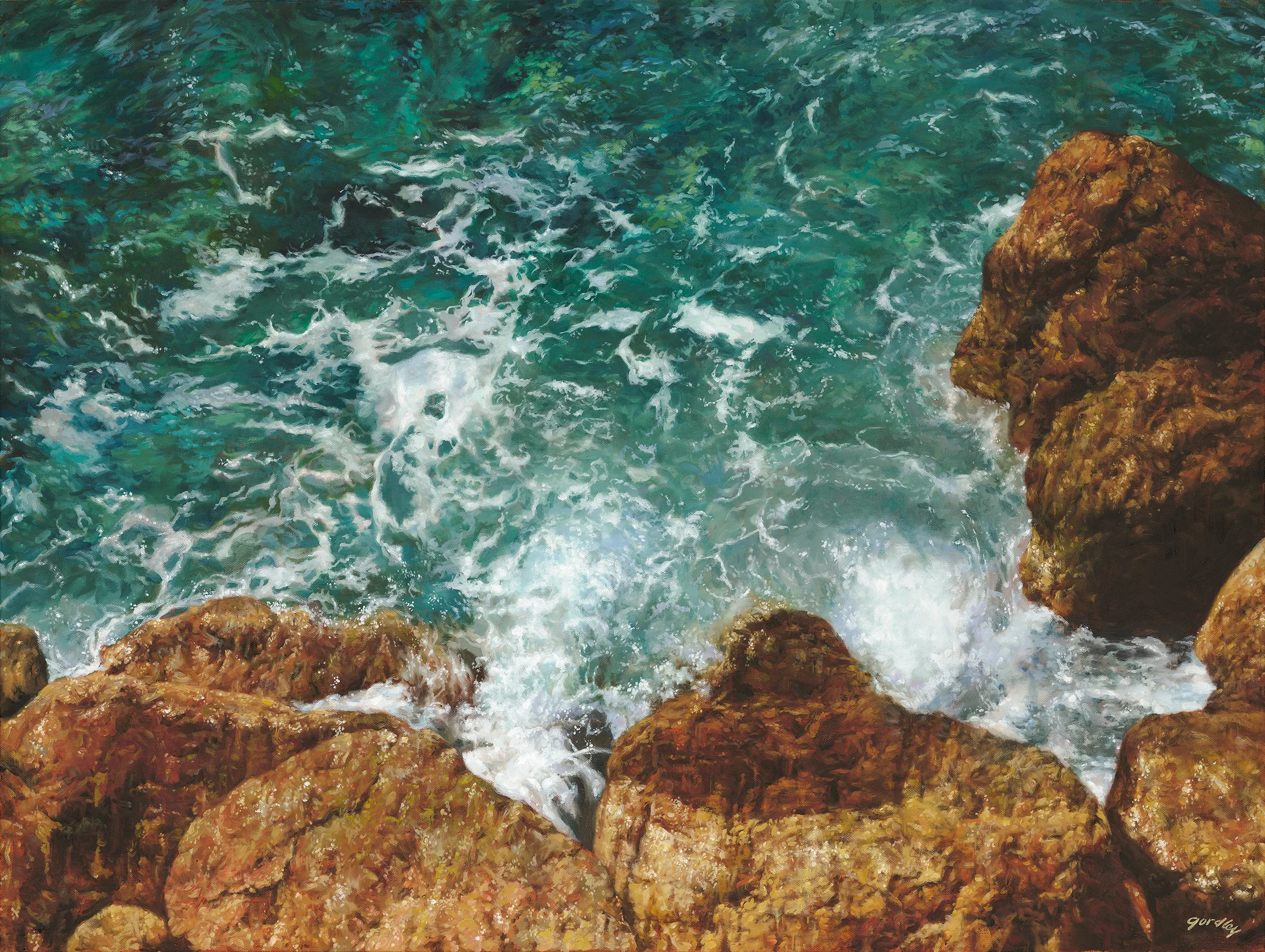 "Oceanscape No.2", 40" x 30", oil