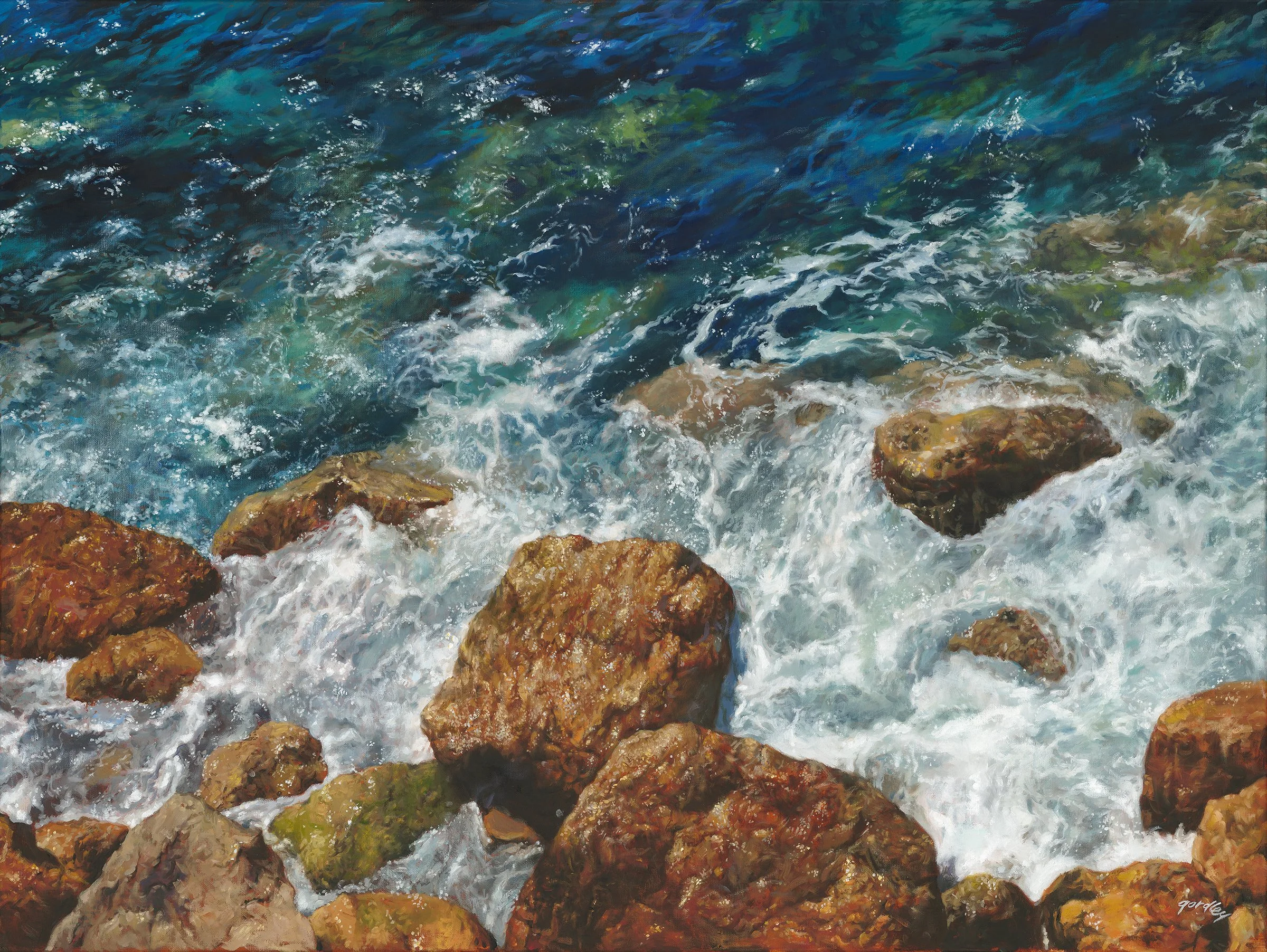 "Oceanscape No. 1", 40" x 30",  oil