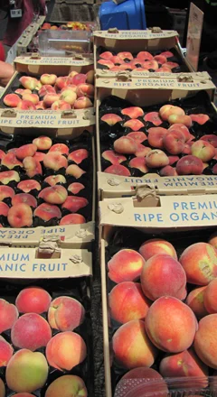 Farmers' Market Peaches in June