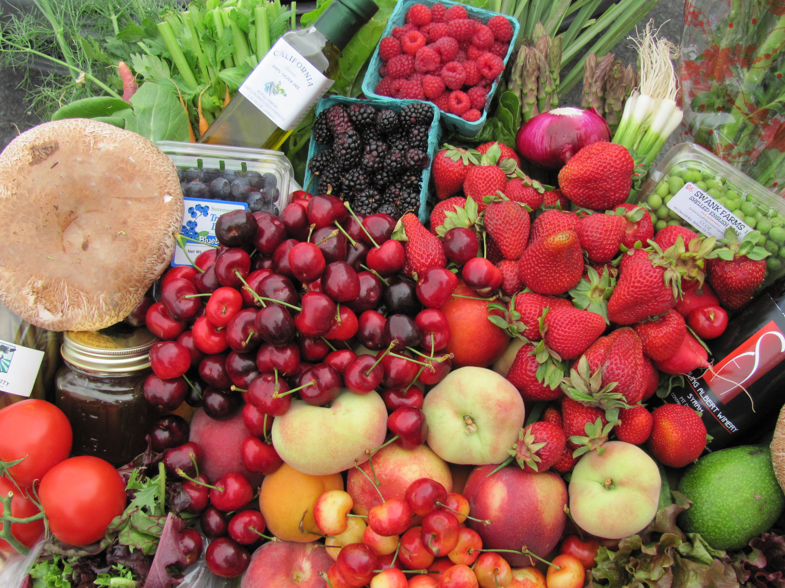 Morgan Hill Farmers' Market Basket of produce