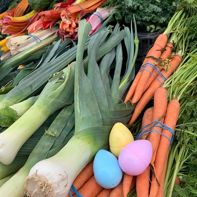 Hoppy Easter Everyone! Hop on over to the market before 1pm. We hope your holiday is filled with plenty of farm fresh produce and good health!🐰🐣🥕 .
.
.
#happyeaster #oakridge #farmersmarket #cagrown #stillfarming #local