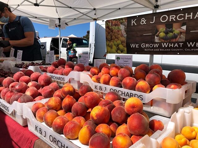 @kjorchards is BACK with their first crop of stunning stone fruit! Peaches, pluots, cherries and apricots... with more to come 🍑