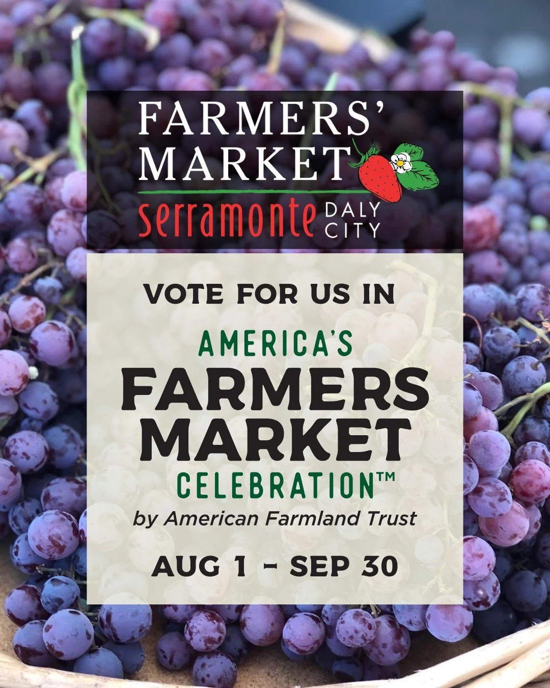 Vote for us in America's Favorite Farmers' Market Celebration!
This campaign highlights the important role farmers markets play in communities across the nation while celebrating the farmers, vendors, and staff that make markets happen.
To vote, cli