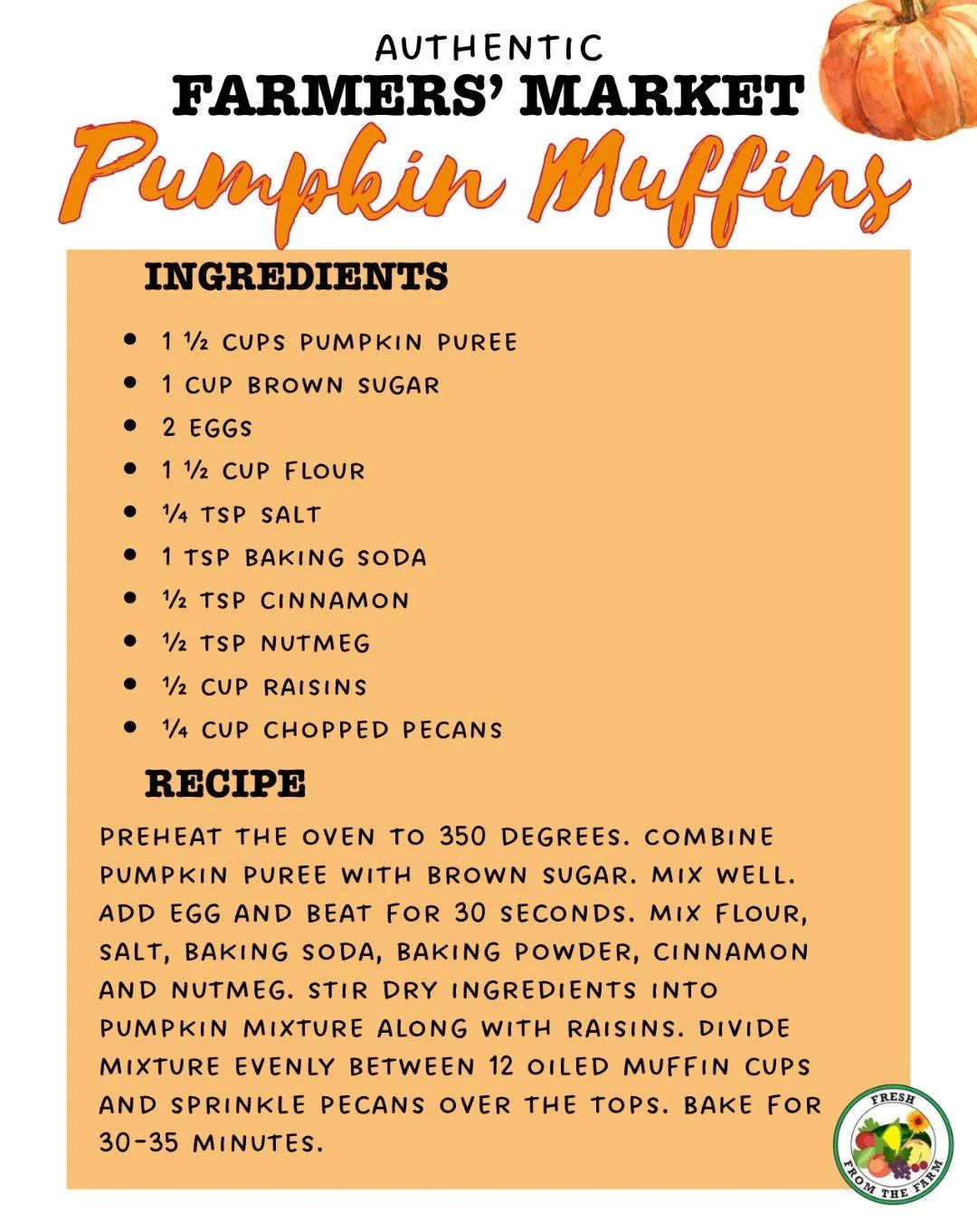 Pumpkin muffins, yes please!  Save this recipe for a perfect fall recipe!  These are a a lovely breakfast addition for Thanksgiving guests or to have on hand for holiday break when the kids are home! 

🦃 The week of Thanksgiving, we will be having a
