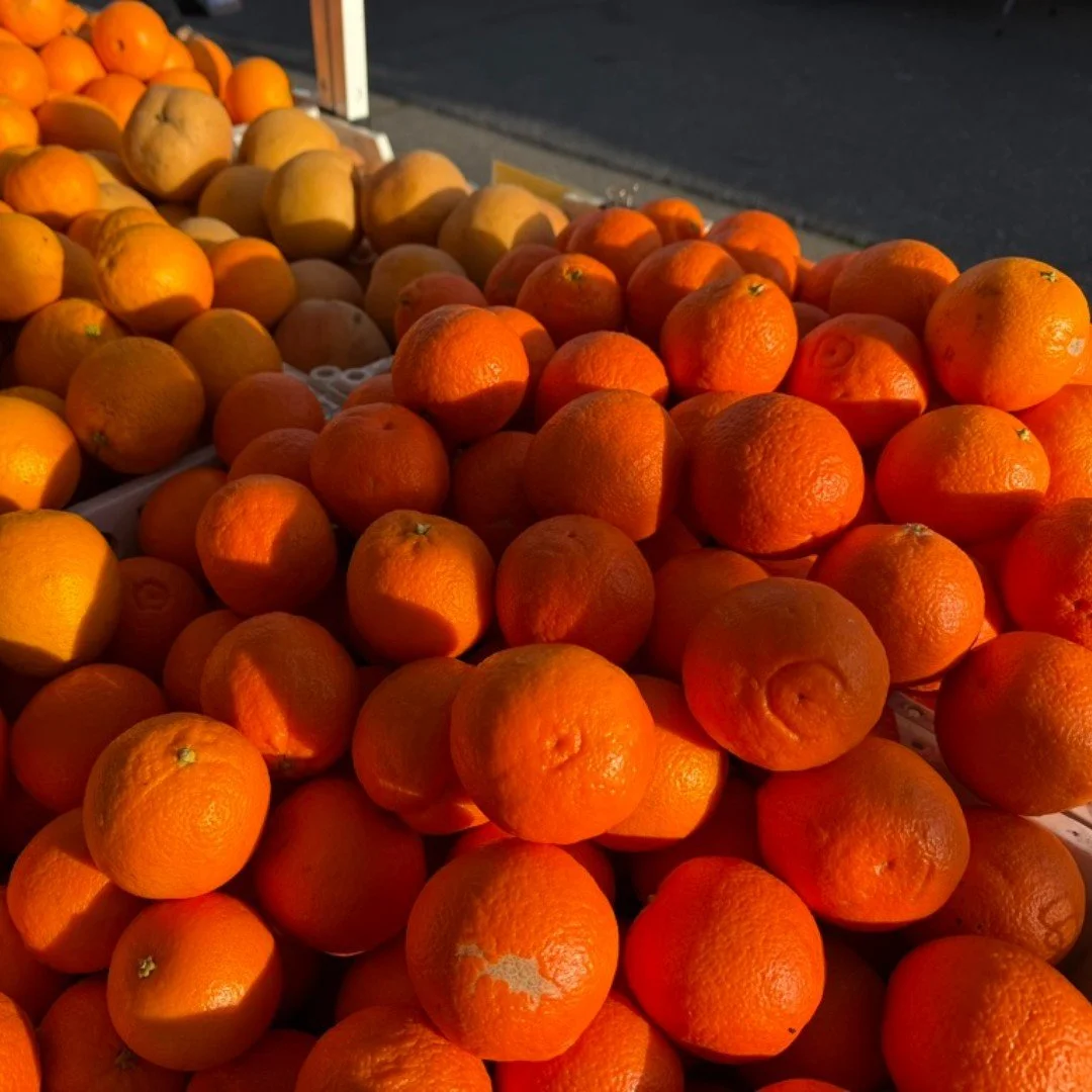 Citrus season is here! Different varieties of oranges, mandarins, grapefruit are in abundance now. These fruit are full of flavor, vitamin C, antioxidants, and fiber.  Stop by market today from 9am-1pm and brighten up a winter day with fresh citrus!

