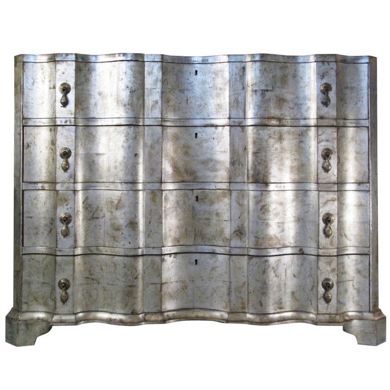 40's metal leaf chest attributed to FRANCES ELKINS.