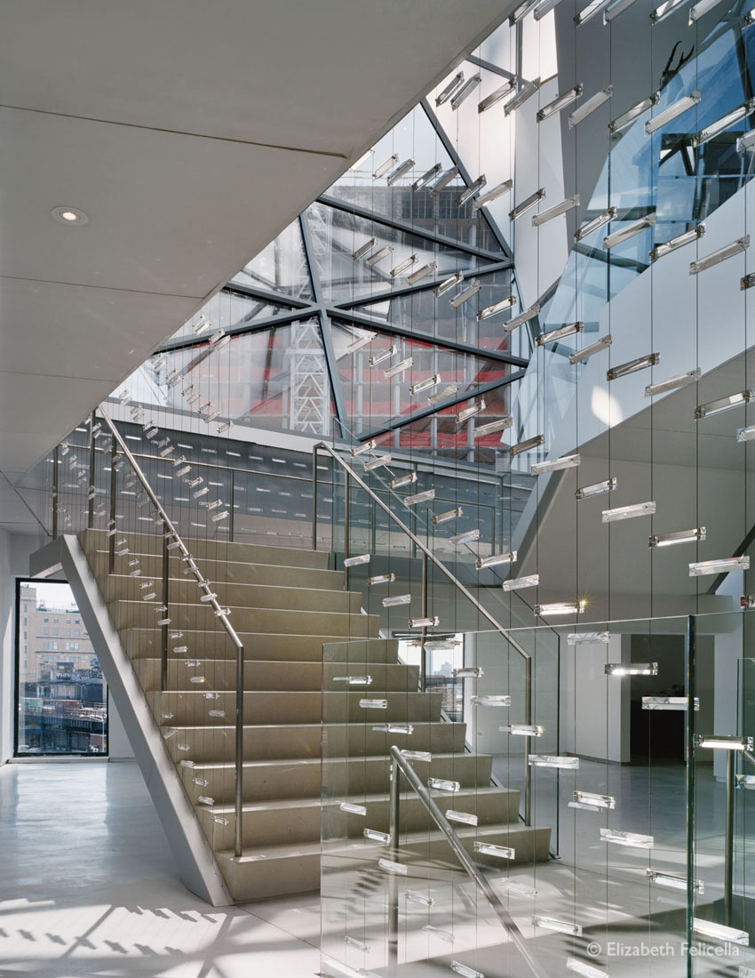 Work AC stairwell for DVF mirror and swarovski crystals