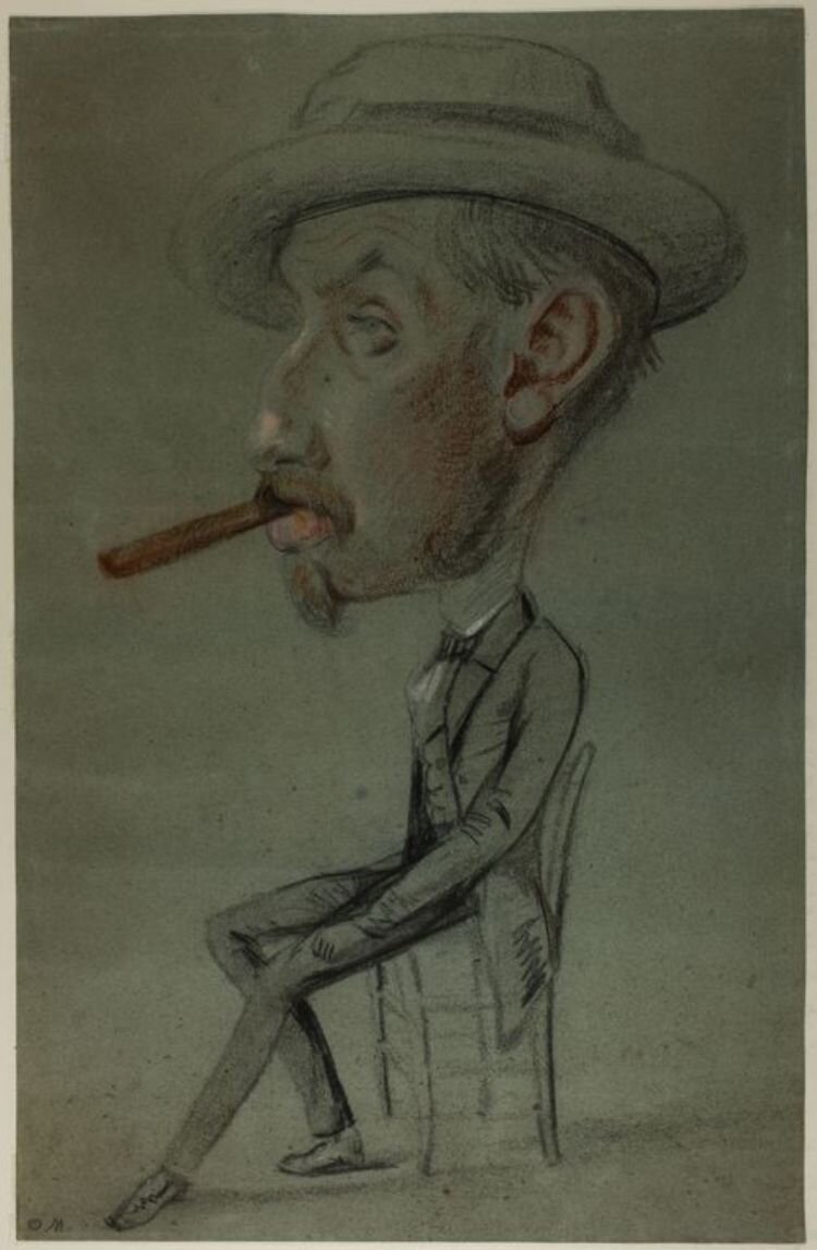 Monet, "Man With a big cigar", 1855-56