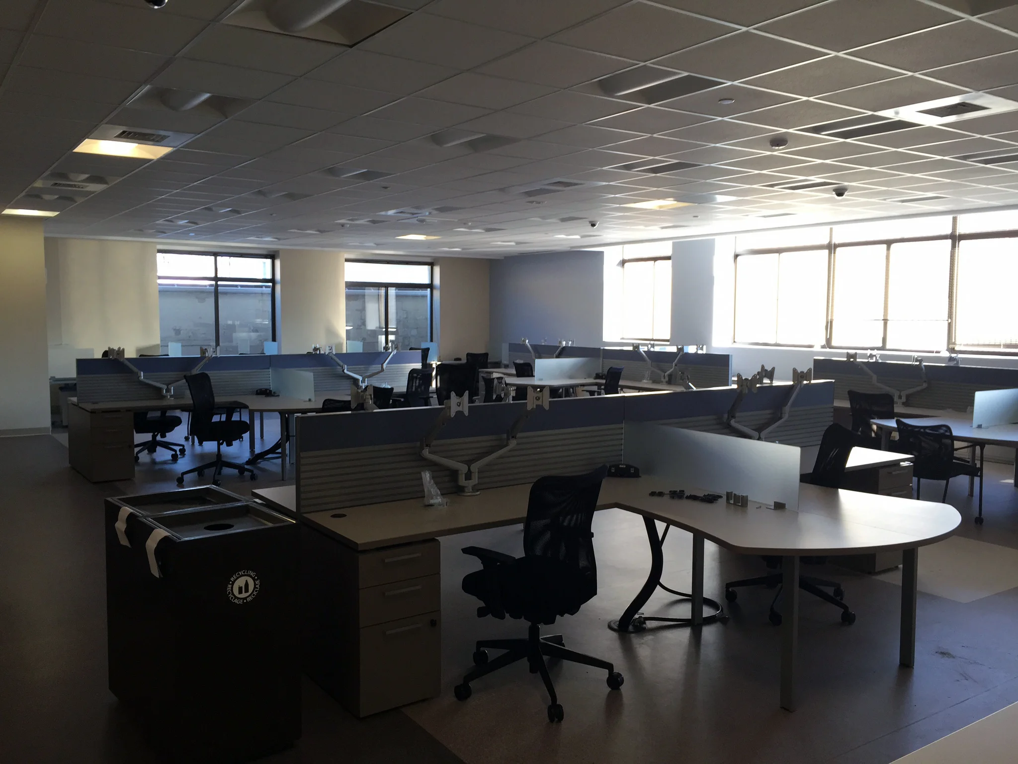 work stations post-construction