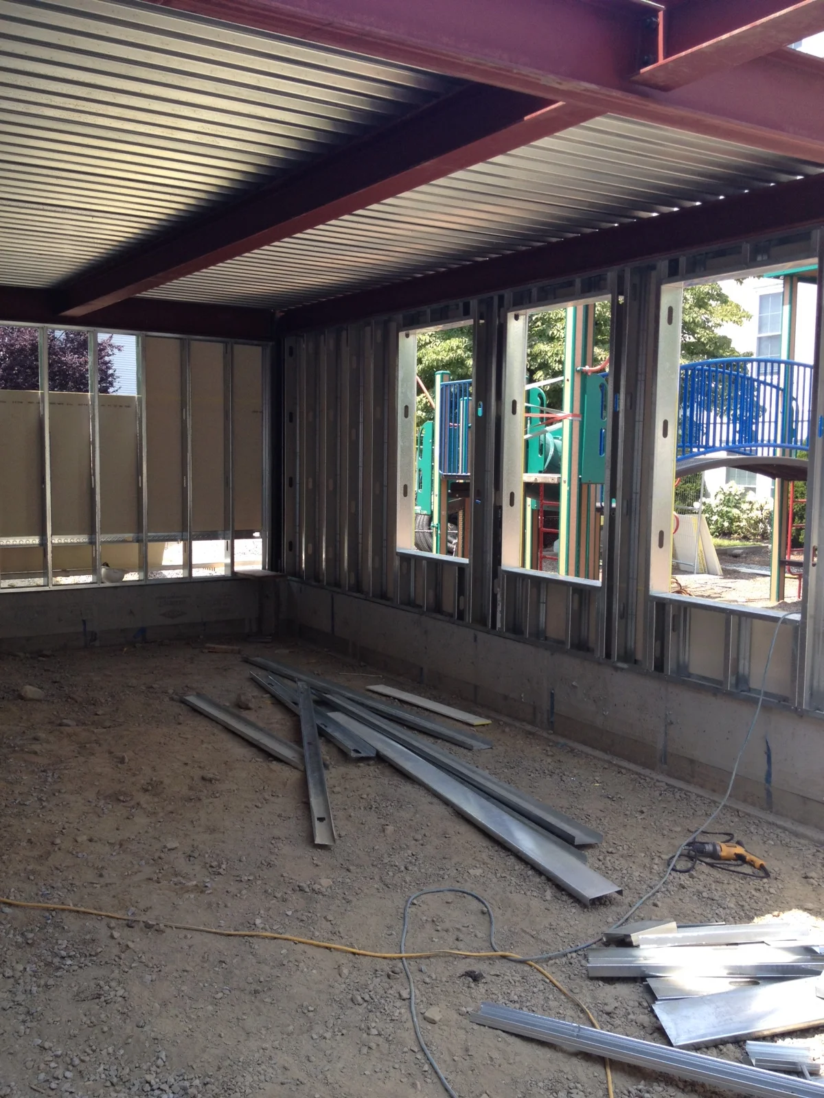 pre-k classroom during construction