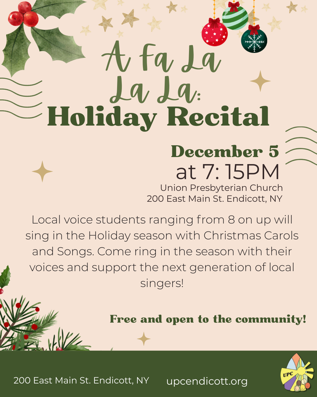 A Fa La La La: Holiday Recital