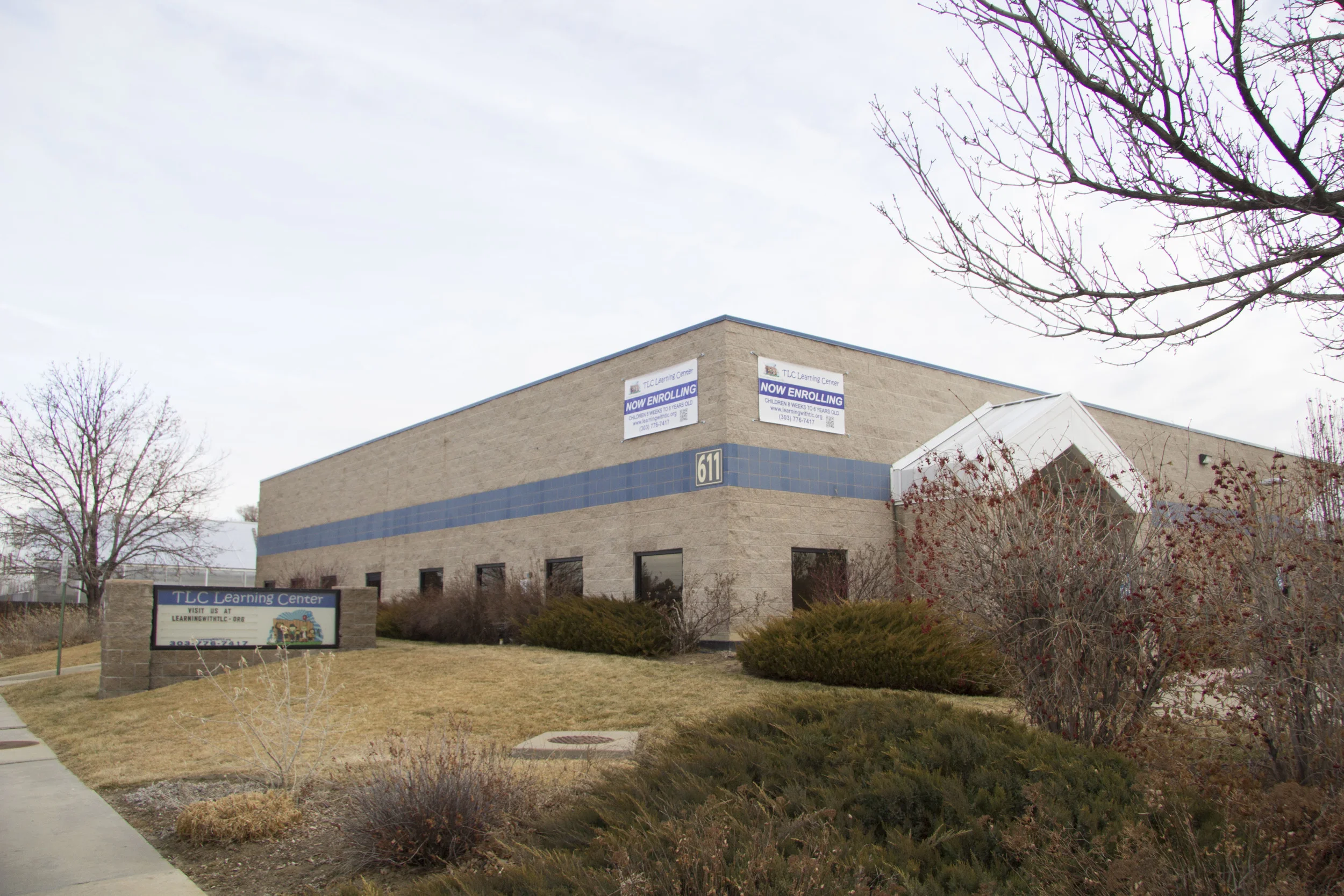 The tlc building, just behind the flower bin at 611 korte parkway