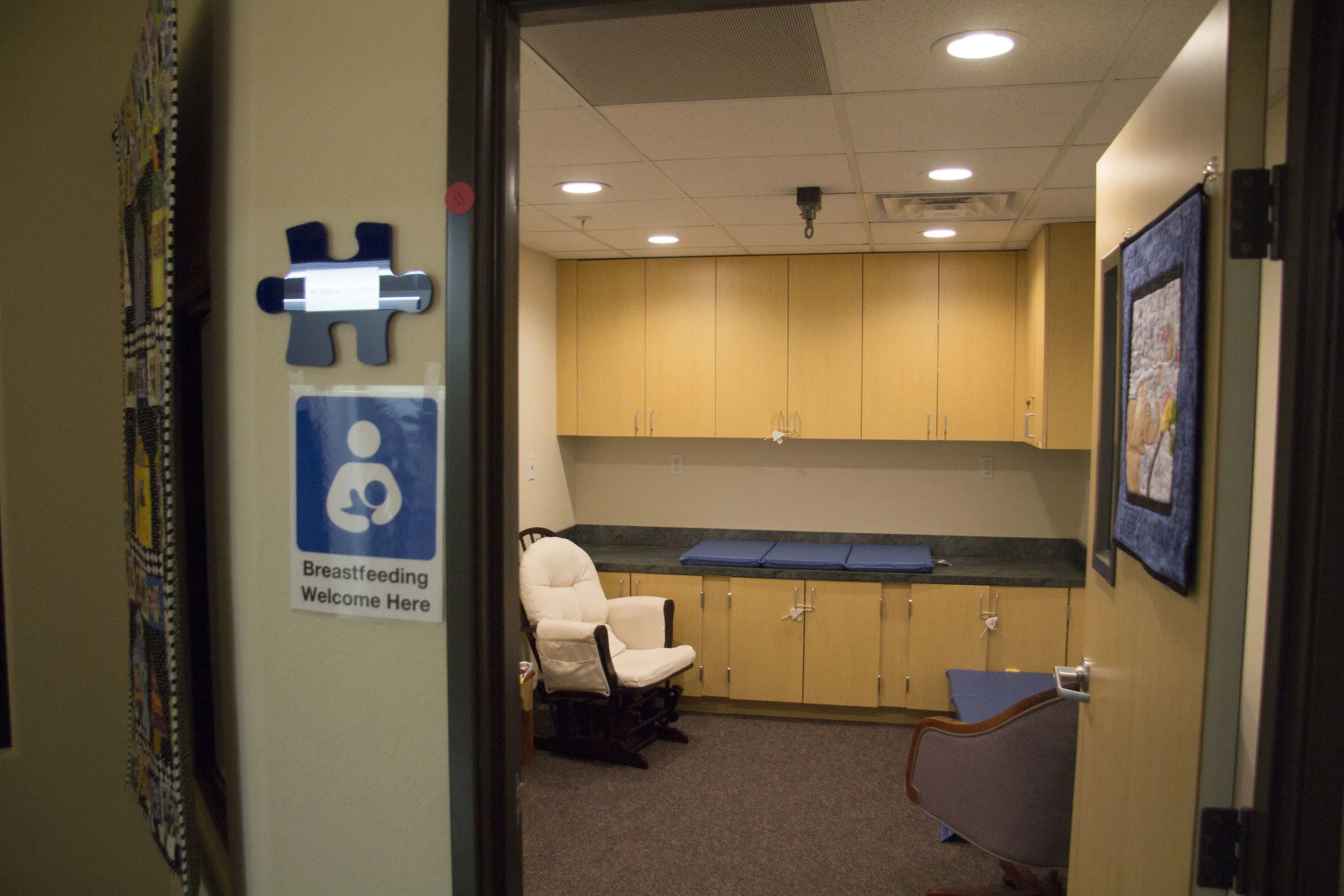 TLC is a breastfeeding friendly facility. mothers are welcome to breastfeed on campus, with rocking chairs provided in our nursery and a private nursing suite. tlc has pumping equipment available in the nursing suite.