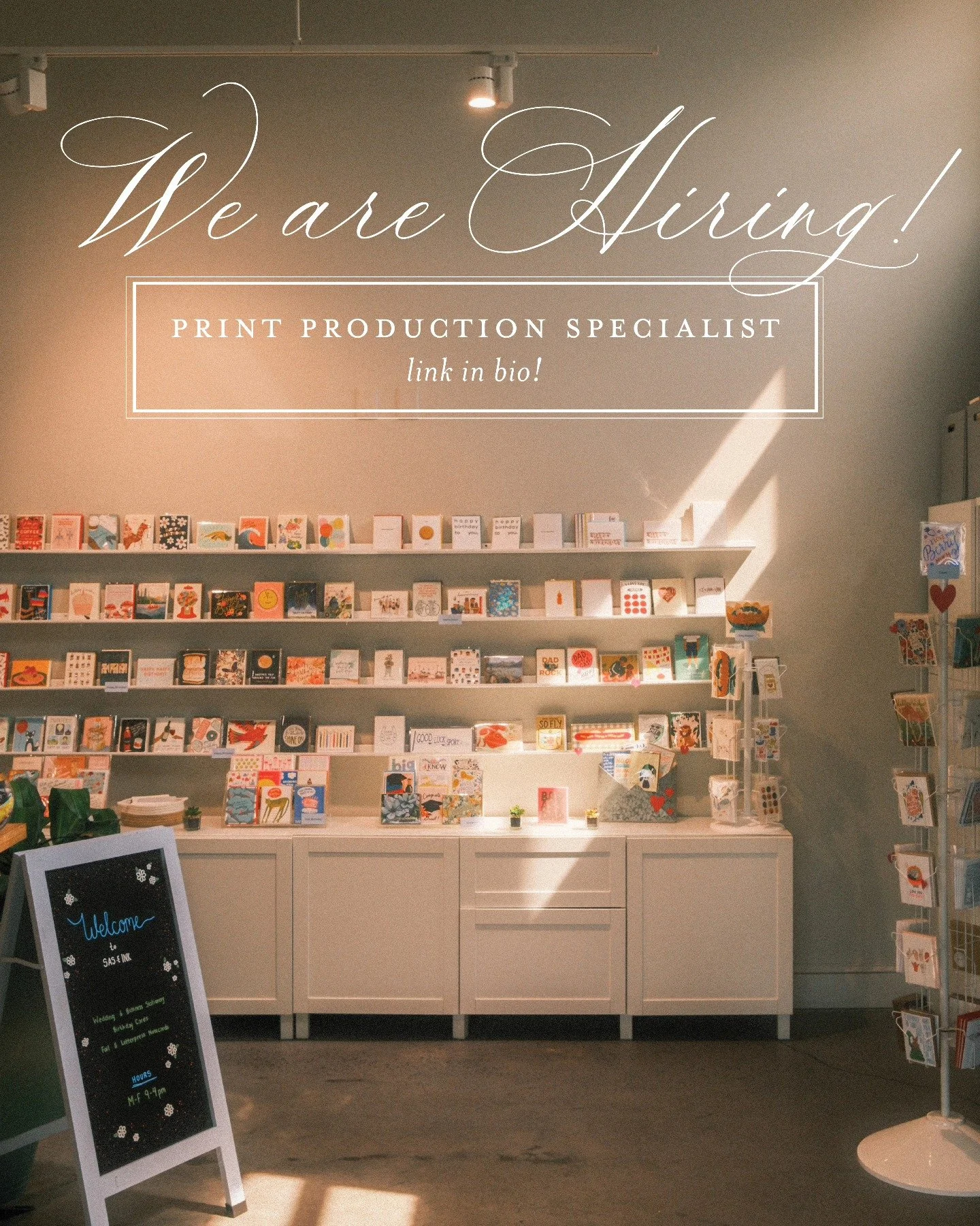 Are you passionate about stationery? Do you love the ASMR of cutting paper? Are you a little compulsive about making sure things are perfect? Then boy, do we have the job for you!

We're excited to announce we are hiring for the position of print pro