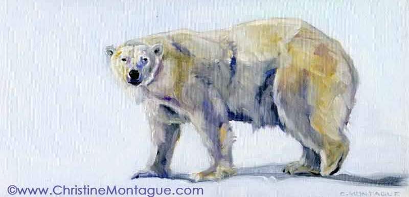 SOLD. Polar Bear Aurora. Available.On exhibit at Ontario Legislature.  Queens park. 