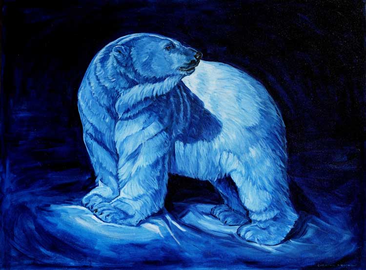 The Blue Prince. Copyright Christine Montague. Original oil painting 30" x 40"