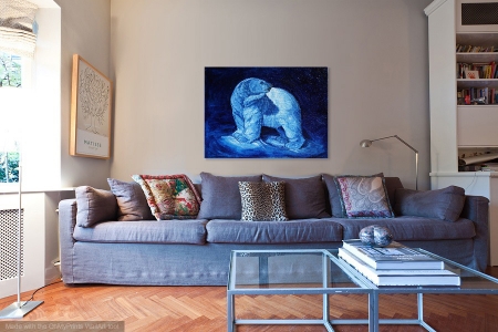 An example of how The Blue Prince looks in a room setting. 