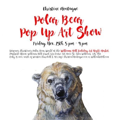 Thank you to everyone who attended my polar bear art pop up show at the Williams Mill.