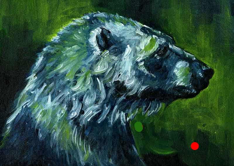 Polar Bear Oil Painting: Wise Bear 