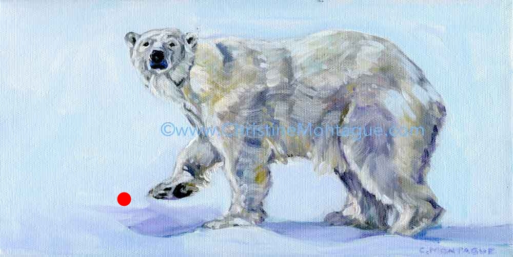 SOLD. Polar Bear Painting "Anana" 