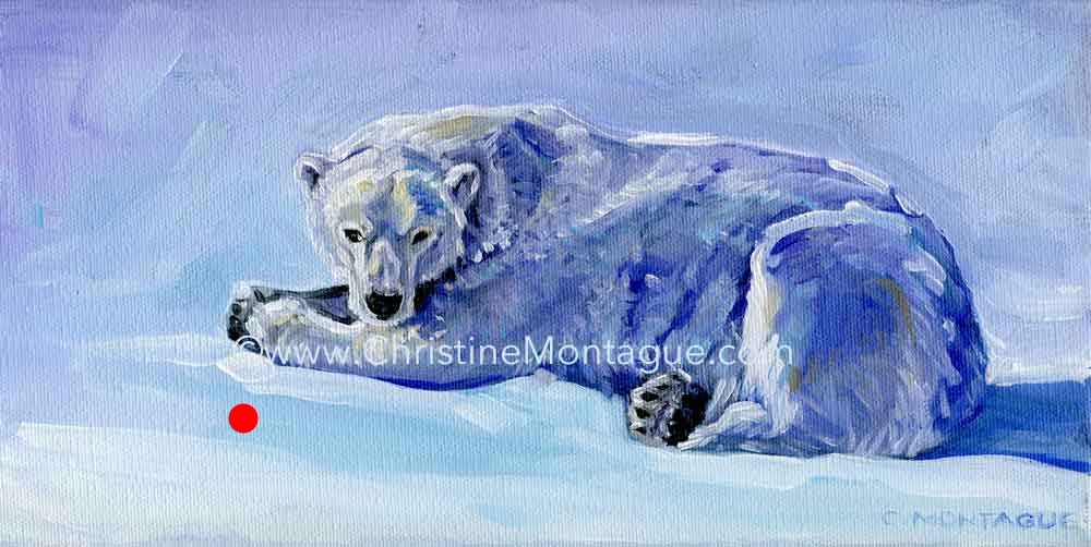Sold. Polar Bear Painting "Mauja"
