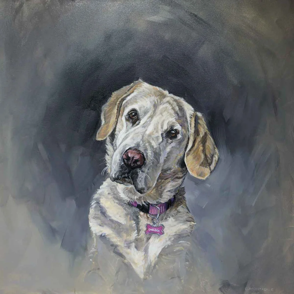 Labrador Retriever Blog Christine Montague Polar Bear Art The first golden retriever painting has been painted with a studio background and the tones and colours used make the portrait have a very ethereal feel. christine montague